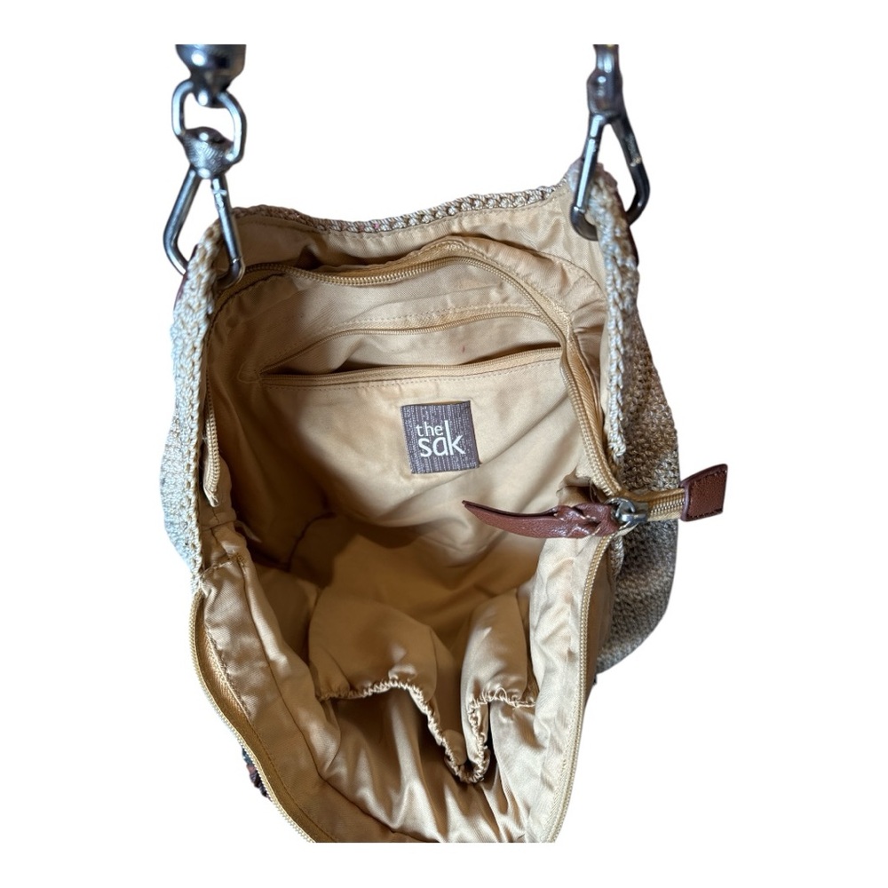 The Sak Tan and Brown Shoulder Bag with Braided Strap - Picture 5 of 8